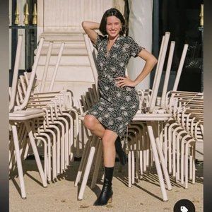 ROUJE Anais Dress 34 XS Jeanne Damas black floral print